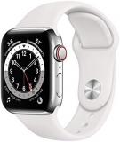 Apple Watch Series 6 (GPS + Cellular, 40mm) - Silver Stainless Steel Case with W...