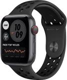 Apple Watch Nike SE (GPS + Cellular, 44MM) Space Gray Aluminum case with Anthracite/Black Nike Sport Band (Renewed)