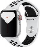 Apple Watch Nike Series 5 (GPS + Cellular, 40mm) Silver Aluminum Case with Pure Platinum/Black (Renewed)
