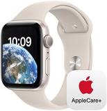 Apple Watch SE GPS 44mm Starlight Aluminium Case with Starlight Sport Band - M/L with AppleCare+ (2 Years)