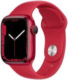Apple Watch Series 7 (GPS, 41MM) - Red Aluminum Case with Red Sport Band (Renewed)