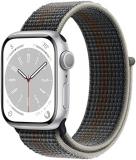Apple Watch Series 8 (GPS, 41MM) - Silver Aluminum Case with Midnight Sport Loop...