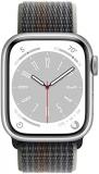 Apple Watch Series 8 (GPS, 41MM) - Silver Aluminum Case with Midnight Sport Loop (Renewed)