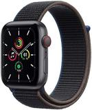 Apple Watch SE (GPS + Cellular, 44mm) - Space Gray Aluminum Case with Charcoal Sport Loop (Renewed)