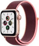 Apple Watch SE (GPS + Cellular, 40mm) - Gold Aluminum Case with Plum Sport Loop Band (Renewed)