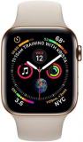 Apple Watch Series 4 (GPS + Cellular, 40MM) - Gold Stainless Steel Case with Stone Sport Band (Renewed)