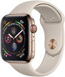 Apple Watch Series 4 (GPS + Cellular, 40MM) - Gold Stainless Steel Case with Stone Sport Band (Renewed)
