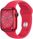 Apple Watch Series 8 (GPS, 41MM) - (PRODUCT)RED Aluminum Case with (PRODUCT)RED Sport Band (Renewed)