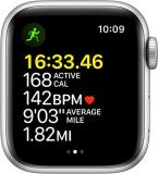 Apple Watch SE (GPS + Cellular, 40mm) Silver Aluminum Case with Abyss Blue/Moss Green Sport Loop (Renewed)