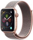Apple Watch Series 4 (GPS + Cellular, 44MM) - Gold Aluminum Case with Pink Sand Sport Loop Band (Renewed)