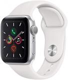 Apple Watch Series 5 (GPS, 40MM) - Silver Aluminum Case with White Sport Band - (Renewed)
