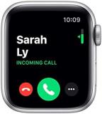 Apple Watch Series 5 (GPS, 40MM) - Silver Aluminum Case with White Sport Band - (Renewed)