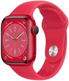 Apple Watch Series 8 (GPS+Cellular, 41MM) (PRODUCT)Red Aluminum Case with Red Sp...