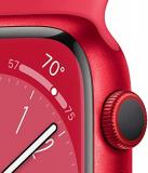 Apple Watch Series 8 (GPS+Cellular, 41MM) (PRODUCT)Red Aluminum Case with Red Sport Band, M/L(Renewed)