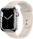 Apple Watch Series 7 (GPS + Cellular, 45MM) Silver Stainless Steel Case with Sta...