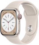Apple Watch Series 8 (GPS + Cellular, 45MM) - Starlight Aluminum Case with Starl...