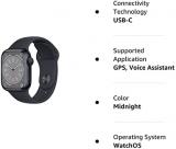 Apple Watch Series 8 (GPS, 41MM) - Midnight Aluminum Case with Midnight Sport Band (Renewed Premium)