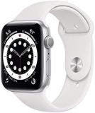 Apple Watch Series 6 (GPS, 44mm) - Silver Aluminum Case with White Sport Band (R...