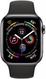 Apple Watch Series 4 (GPS + Cellular, 40MM) - Space Black Stainless Steel Case with Black Sport Band (Renewed)
