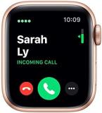Apple Watch Series 5 (GPS + Cellular, 44MM) - Gold Aluminum Case with Pink Sand Sport Band (Renewed)