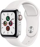 Apple Watch Series 5 (GPS + Cellular, 40MM) Stainless Steel Case with White Spor...