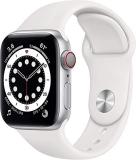 Apple Watch Series 6 (GPS + Cellular, 40mm) - Silver Aluminum Case with White Sp...