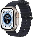 Apple Watch Ultra [GPS + Cellular 49mm] Titanium Case with Midnight Ocean Band, ...