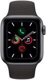 Apple Watch Series 5 (GPS + Cellular, 40MM) Stainless Steel Case with Black Sport Band (Renewed)