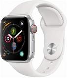 Apple Watch Series 4 (GPS + Cellular, 40MM) - Silver Aluminum Case with White Sp...