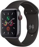Apple Watch Series 5 (GPS + Cellular, 40MM) Space Gray Aluminum Case with Black Sport Band (Renewed)