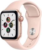 Apple Watch SE (GPS + Cellular, 40mm) - Gold Aluminum Case with Pink Sand Sport Band (Renewed)
