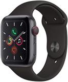 Apple Watch Series 5 (GPS + Cellular, 44MM) - Space Gray Aluminum Case with Blac...