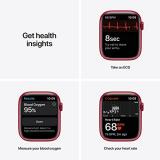 Apple Watch Series 7 (GPS, 45MM) (Product) RED Aluminum Case with (PRODUCT) RED Sport Band (Renewed)
