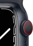 Apple Watch Series 7 (GPS + Cellular, 41mm) Midnight Aluminum Case with Midnight Sport Band, Regular (Renewed)