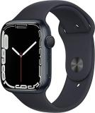Apple Watch Series 7 (GPS, 45mm) Midnight Aluminum Case with Midnight Sport Band...
