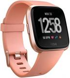 Fitbit Versa Smart Watch, Peach/Rose Gold Aluminium, One Size (S & L Bands Inclu...