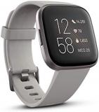 Fitbit Versa 2 Health & Fitness Smartwatch with Heart Rate, Music, Alexa Built-in, Sleep & Swim Tracking, Stone/Mist Grey, One Size (S & L Bands Included)