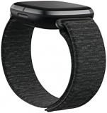Fitbit Sense Versa 3 Accessory Band, Official Product, Hook & Loop, Charcoal, Sm...