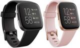 Fitbit Versa 2 Health and Fitness Smartwatch with Heart Rate Pair - Black/Carbon...