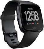 Fitbit Versa Smart Watch, Multisport Tracker, Black/Black Aluminium, One Size (S...