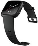 Fitbit Versa Smart Watch, Multisport Tracker, Black/Black Aluminium, One Size (S & L Bands Included) (Renewed)