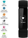Fitbit Inspire 2 Health & Fitness Tracker with a Free 1-Year Premium Trial, 24/7 Heart Rate, Black/Black, One Size (S & L Bands Included) (Renewed)