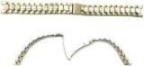 Seiko Gold Tone Stainless Steel 15/7mm Ladies Coutura Push Button Fold-Over Clasp Watch Bracelet