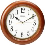 SEIKO 12 Inch Round Wood Classic Wall Clock