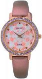 SEIKO Crystal Mother of Pearl Dial Ladies Watch SUP456P1