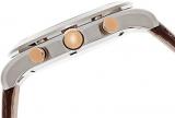Seiko Men's SPC129P1 Neo Classic Alarm Perpetual Chronograph White Dial Brown Leather Watch