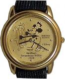 SEIKO Steamboat Willie Watch Mickey Mouse Disney Gold Womens LMT. Ed.