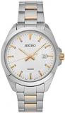 Seiko Silver Dial Stainless Steel Mens Watch SUR211