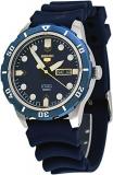 Seiko 5 Sports #SRP677J2 Men's Japan Resin Band Blue Dial 100M Automatic Watch