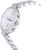 Seiko Chronograph Crystal Silver Dial Ladies Watch SNDV41P1